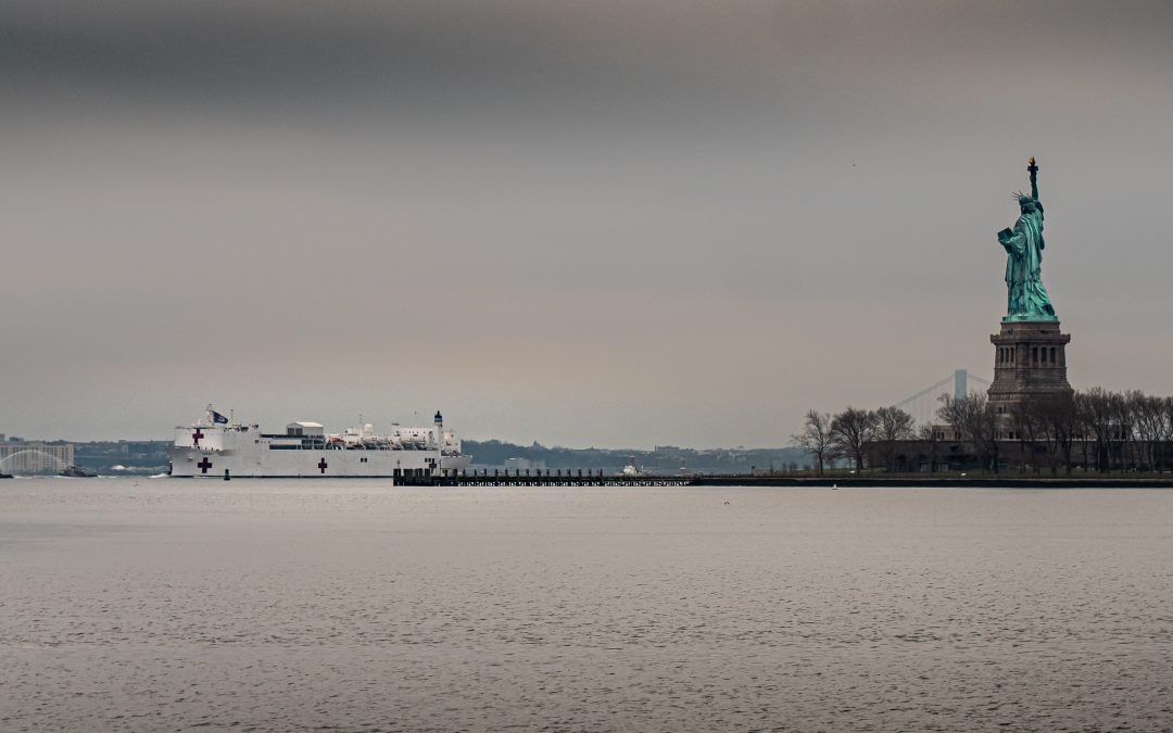 The Hospital Ship USNS Comfort Arrives In New York Amid Coronavirus